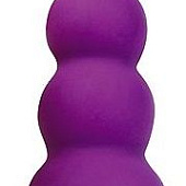 Фиолетовый анальный вибромассажер-елочка - 12 см.