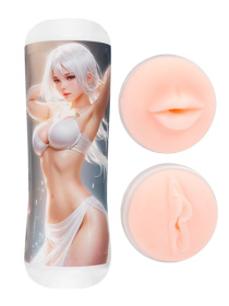 Двусторонний мастурбатор в колбе аниме - вагина и ротик фото в интим магазине Love Boat