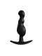 Черная фигурная анальная втулка - 8,5 см.