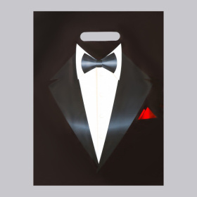 Пакет «Смокинг» полиэтиленовый с вырубной ручкой (30х40 см) фото в интим магазине Love Boat