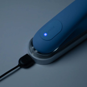 Голубой вибратор Iroha Mai Ruri - 17,4 см.