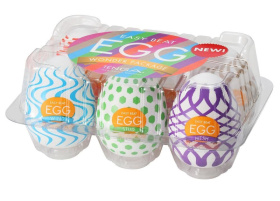 Набор из 6 мастурбаторов Tenga EGG IV с различным рельефом фото в интим магазине Love Boat