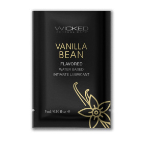 Лубрикант на водной основе с ароматом ванильных бобов Wicked Aqua Vanilla Bean - 3 мл. фото в интим магазине Love Boat