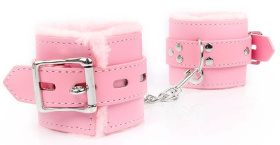 
Розовые мягкие наручники на регулируемых ремешках фото в интим магазине Love Boat