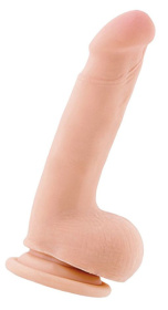 Реалистичный перезаряжаемый вибратор REALSTICK ELITE VIBRO с пультом ДУ - 18,5 см. фото в интим магазине Love Boat