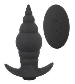 Черная анальная вибропробка RC Butt Plug - 9,6 см. фото в интим магазине Love Boat