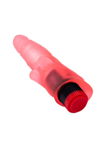 Двойной анально-вагинальный вибромассажёр с лепестками - 20 см.