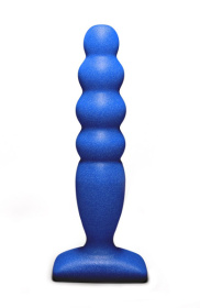 Синий анальный стимулятор Large Bubble Plug - 14,5 см. фото в интим магазине Love Boat