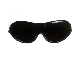 
Черная лаковая маска на глаза из эко-кожи фото в интим магазине Love Boat