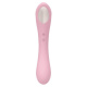Нежно-розовый двусторонний стимулятор Daisy Massager - 20,2 см.