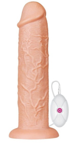 Телесный вибратор-гигант 11 Inch Realistic Long Vibrating Dildo - 28 см. фото в интим магазине Love Boat