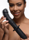 Черный вибратор The Large Realistic 10X Silicone Vibrator with Handle - 30,5 см.