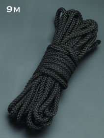 Черная веревка для связывания - 9 м.
