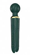 Зеленый двусторонний вибратор-wand Secwell - 22 см. фото в интим магазине Love Boat