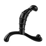 Чёрный стимулятор простаты с рёбрышками фото в интим магазине Love Boat