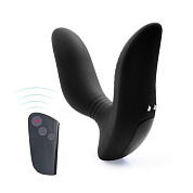 Черный вибромассажер простаты 3,5’’ Remote Control Curve P-spot Massager - 12 см. фото в интим магазине Love Boat