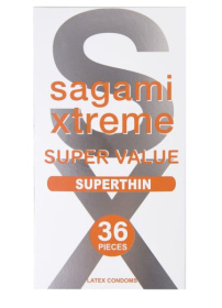 Ультратонкие презервативы Sagami Xtreme Superthin - 36 шт. фото в интим магазине Love Boat