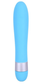 Голубой классический вибратор Precious Passion Vibrator - 17 см. фото в секс шопе Love Boat