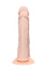 Телесный анально-вагинальный вибратор RealStick Silicone Jason M - 18 см.