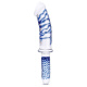 Прозрачно-синий двусторонний стимулятор 11  Realistic Double Ended Dildo - 28 см.