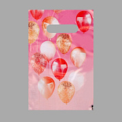 Пакет «Праздничные шары» с вырубной ручкой (20х30 см) фото в интим магазине Love Boat