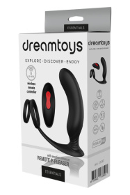 Черный массажер простаты Remote P-Pleaser - 15 см.