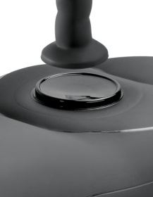 Черное надувное кресло с платформой для фиксации дилдо Body Dock Inflatable Love Seat