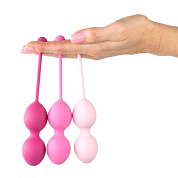 Набор из 3 розовых вагинальных шариков FemmeFit Advanced Pelvic Muscle Training Set фото в интим магазине Love Boat