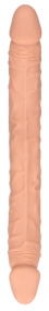 Телесный двусторонний фаллоимитатор Double Dong - 36 см.