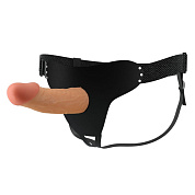 Телесный полый мужской страпон Stark - 17,5 см. фото в интим магазине Love Boat