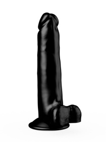 Черный фаллоимитатор-реалистик на присоске - 16,5 см. фото в интим магазине Love Boat
