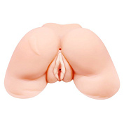 Телесная вибровагина Julie с 2 рабочими отверстиями фото в интим магазине Love Boat