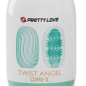 Бирюзовый мастурбатор-яйцо Twist Angel