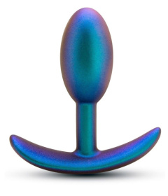 Синяя анальная пробка со смещенным центром тяжести The Nebula Plug - 9 см. фото в интим магазине Love Boat