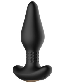 Черная анальная вибропробка Carl с пультом - 16,4 см. фото в интим магазине Love Boat