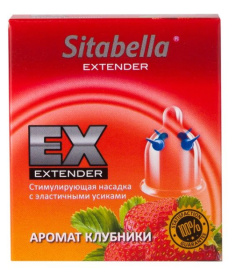 Стимулирующая насадка Sitabella Extender  Клубника  фото в интим магазине Love Boat