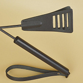 Черный кожаный стек «Сириус» - 60 см.