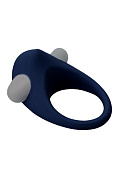 Гладкое синее эрекционное виброкольцо STIMU RING фото в интим магазине Love Boat
