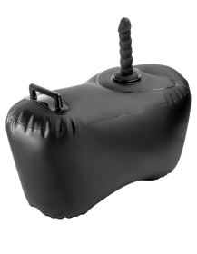 Черное надувное кресло с платформой для фиксации дилдо Body Dock Inflatable Love Seat фото в интим магазине Love Boat