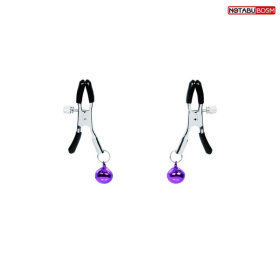 
Оригинальные зажимы на соски с фиолетовыми шариками фото в интим магазине Love Boat