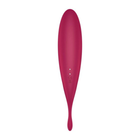 Малиновый вибромассажер Twirling Pro+