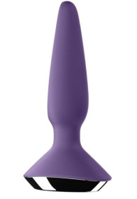 Фиолетовая анальная пробка с вибрацией Satisfyer Plug-ilicious 1 - 13,5 см. фото в интим магазине Love Boat