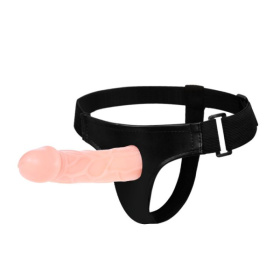 Телесный фаллоимитатор на трусиках Jessica Strap-On - 15,5 см. фото в интим магазине Love Boat