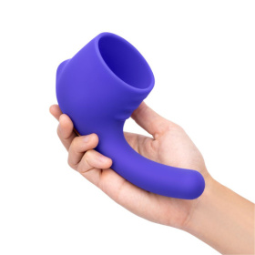 Фиолетовая насадка для wand-вибромассажера Deluxe Silicone G-Spot Wand Attachment фото в интим магазине Love Boat