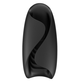 Черно-белый сквозной вибромастурбатор Hercules фото в интим магазине Love Boat