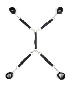 
Черный набор фиксаций на кровати Classic Bed Spreader фото в интим магазине Love Boat