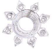 Прозрачное гелевое эрекционное кольцо-звезда фото в интим магазине Love Boat