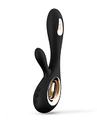 Черный вибратор-кролик Lelo Soraya Wave - 21,8 см. фото в интим магазине Love Boat