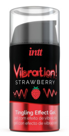 Жидкий интимный гель с эффектом вибрации Vibration! Strawberry - 15 мл. фото в интим магазине Love Boat