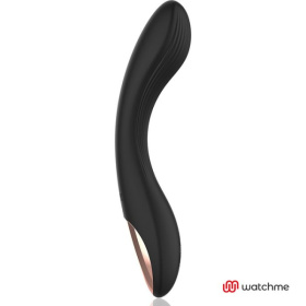 Черный вибратор с пультом-часами Anne s Desire Curve G-Spot Vibe Wireless Watchme - 20,5 см.